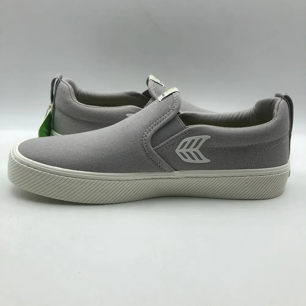 Cariuma Slip-On Canvas Skateboarding Sneaker Men's 8.5 Women's 10 Light Grey NIB